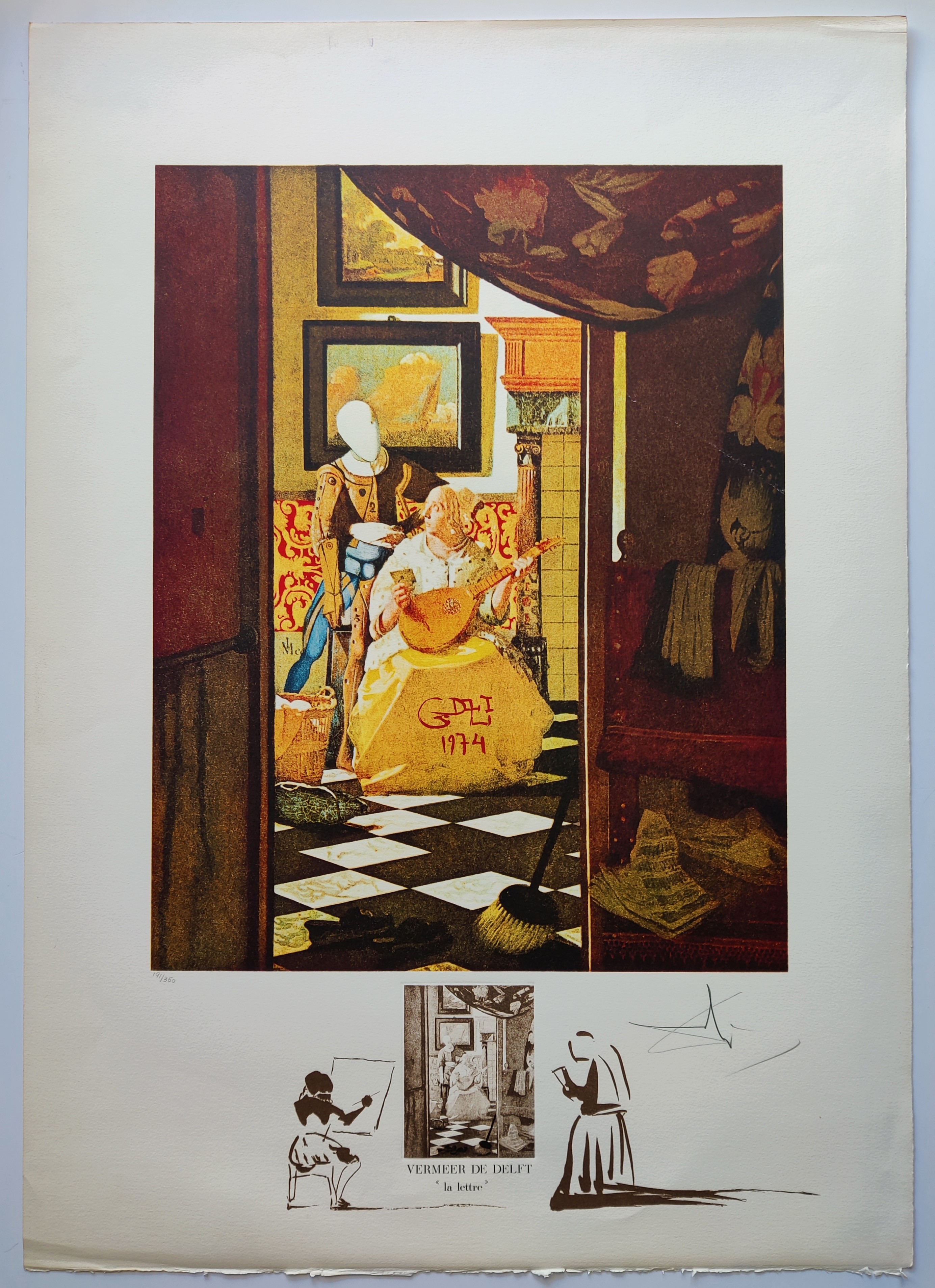 Salvador Dali, La Lettre from Vermeer Salvador Dali, La Lettre from Vermeer