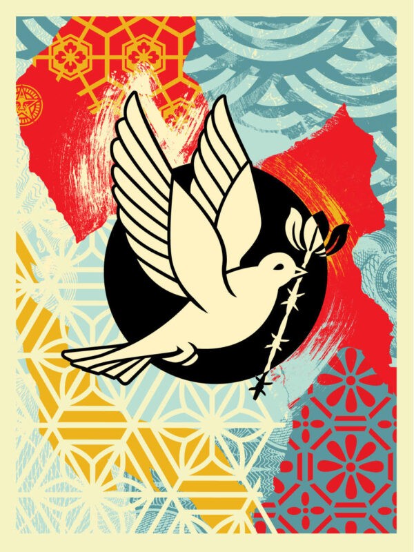 Shepard Fairey (Obey), Barb Wire Dove Collage Shepard Fairey (Obey), Barb Wire Dove Collage