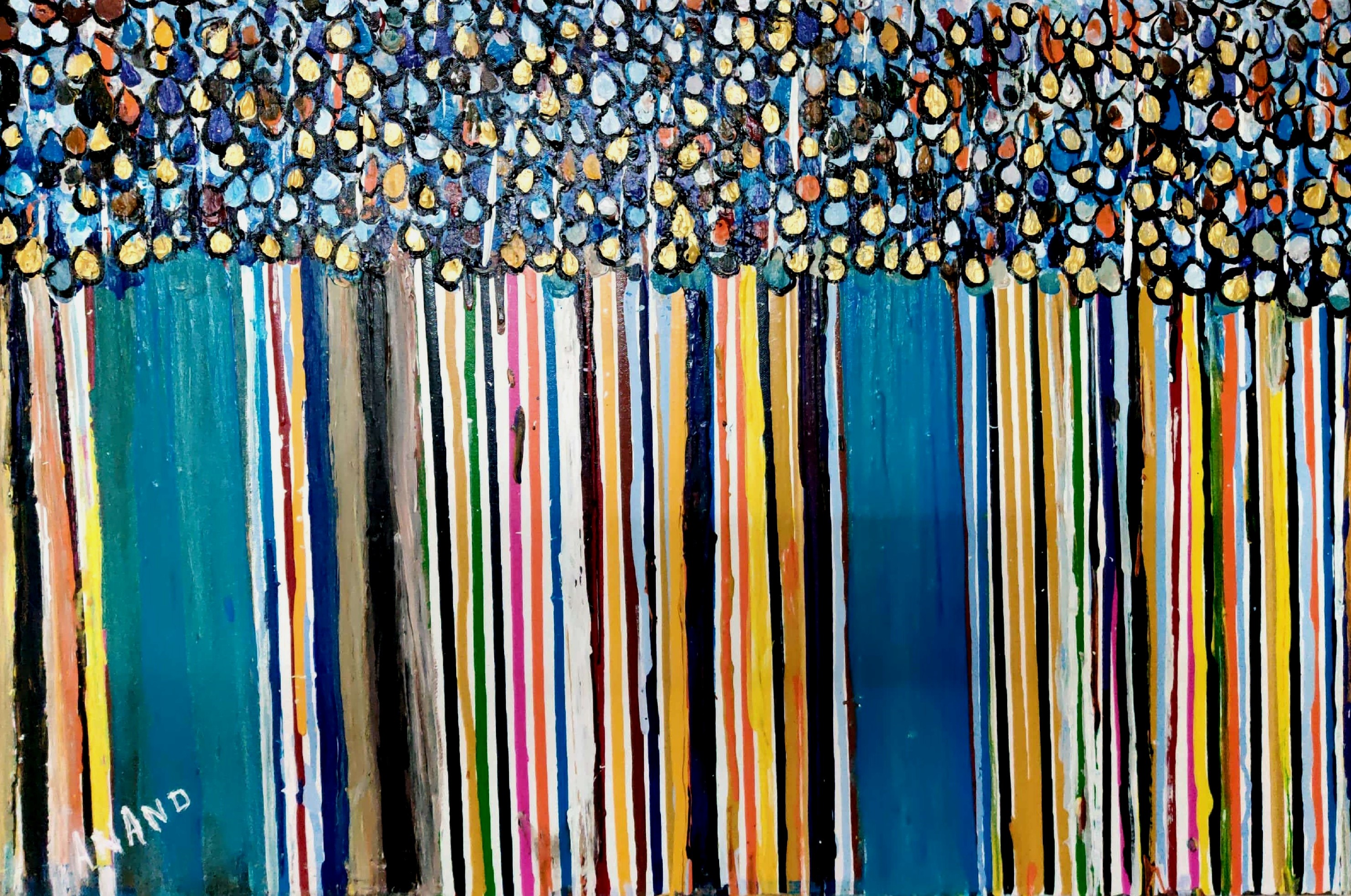 Anand Manchiraju, Abstract drip painting-5 Anand Manchiraju, Abstract drip painting-5