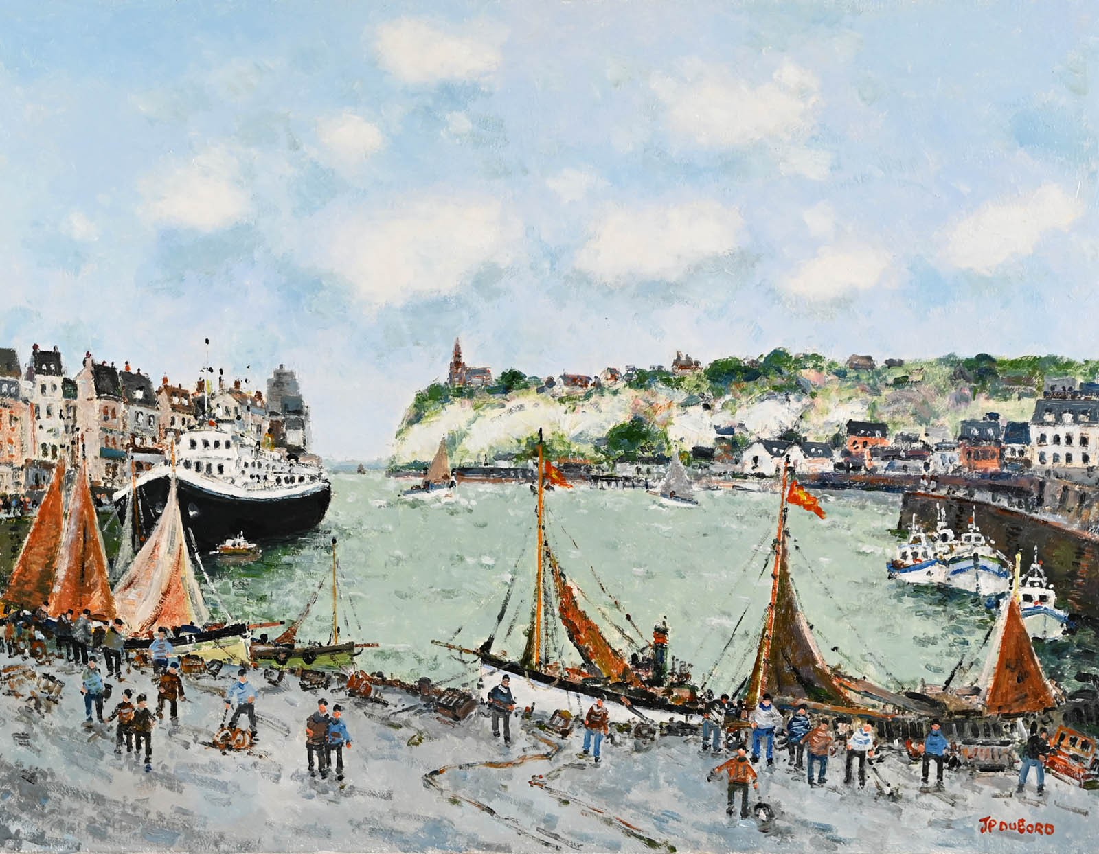 Jean Pierre Dubord, Les vieux Gréements dans le port de Dieppe Jean Pierre Dubord, Les vieux Gréements dans le port de Dieppe