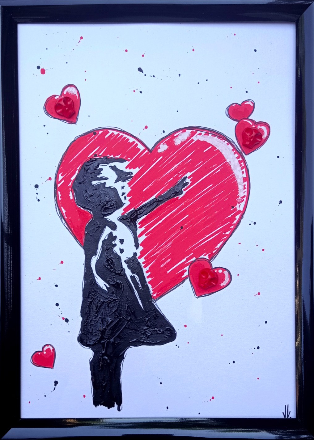 ▷ Banksyskull Heart by VL., 2023, Painting