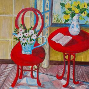 Painting, Red Set, Nina Urushadze