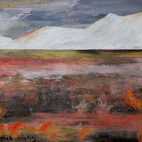 Peinture, Orange Field, Nina Urushadze