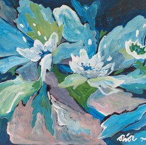 Floral pattern blue