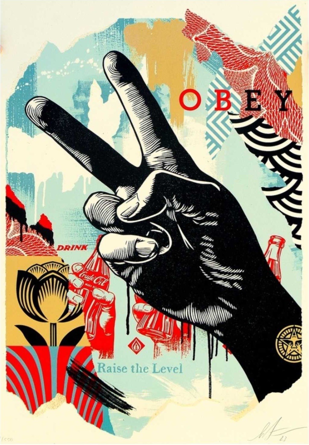 Shepard Fairey (Obey), Raise the Level (Peace) Shepard Fairey (Obey), Raise the Level (Peace)