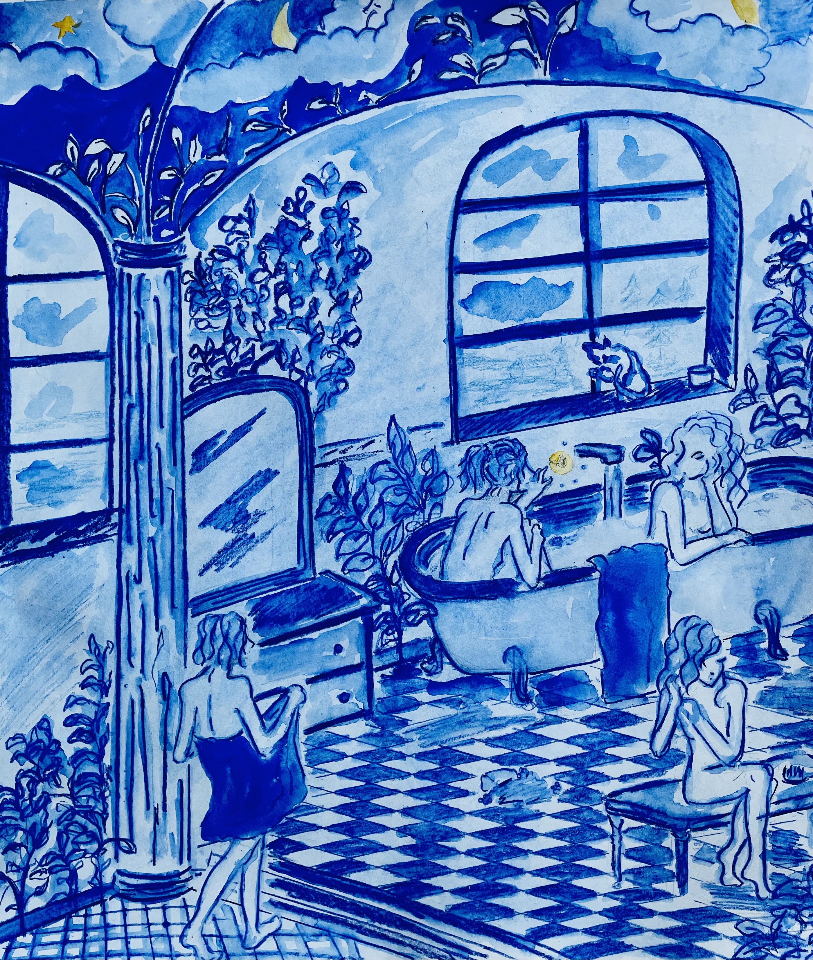 Gabrielle Rul, Bathing Blue Gabrielle Rul, Bathing Blue