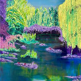 Peinture, Monet garden, Tharwet Kamoun