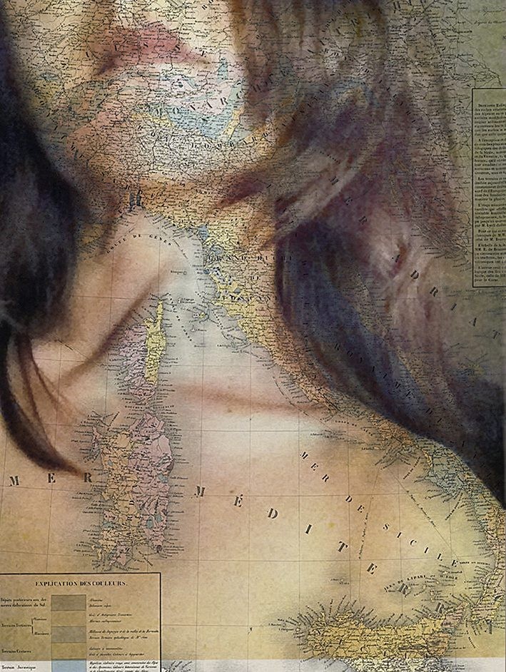 Valérie Evrard, Portrait sur carte - Mon coeur en Italie Valérie Evrard, Portrait sur carte - Mon coeur en Italie