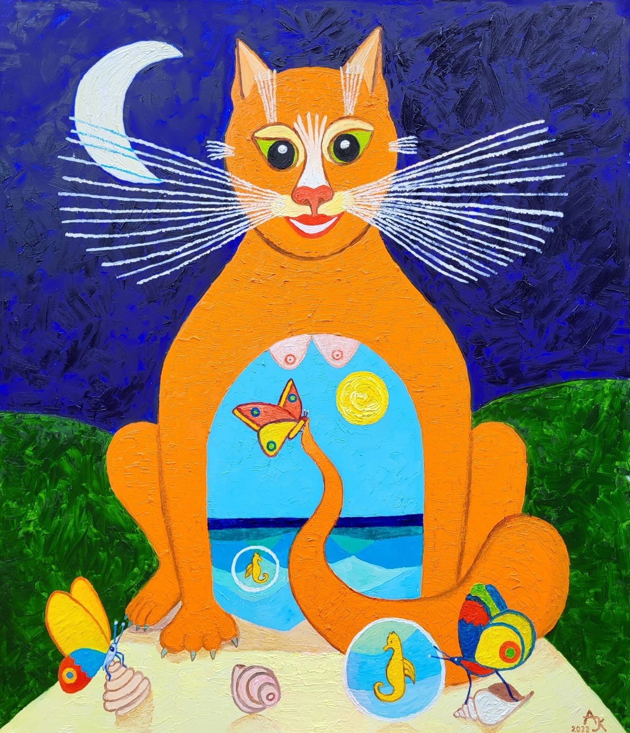 Aldona Jablonska Klimczak, The profundity of feline femininity II Aldona Jablonska Klimczak, The profundity of feline femininity II