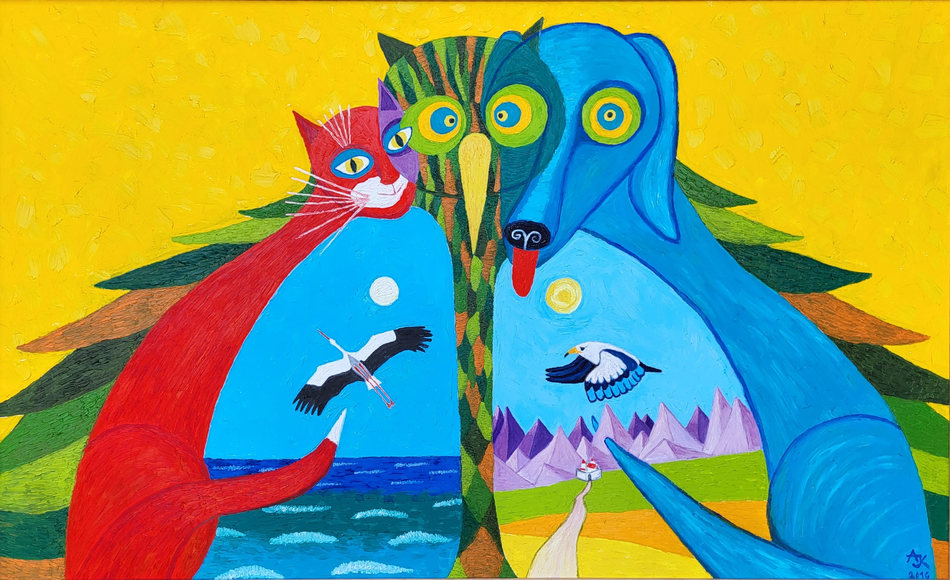 Aldona Jablonska Klimczak, The world under the wings of a green owl Aldona Jablonska Klimczak, The world under the wings of a green owl