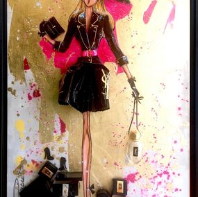 Gemälde, Medium doll, In pink, YSL tribute, Rachel Bergeret