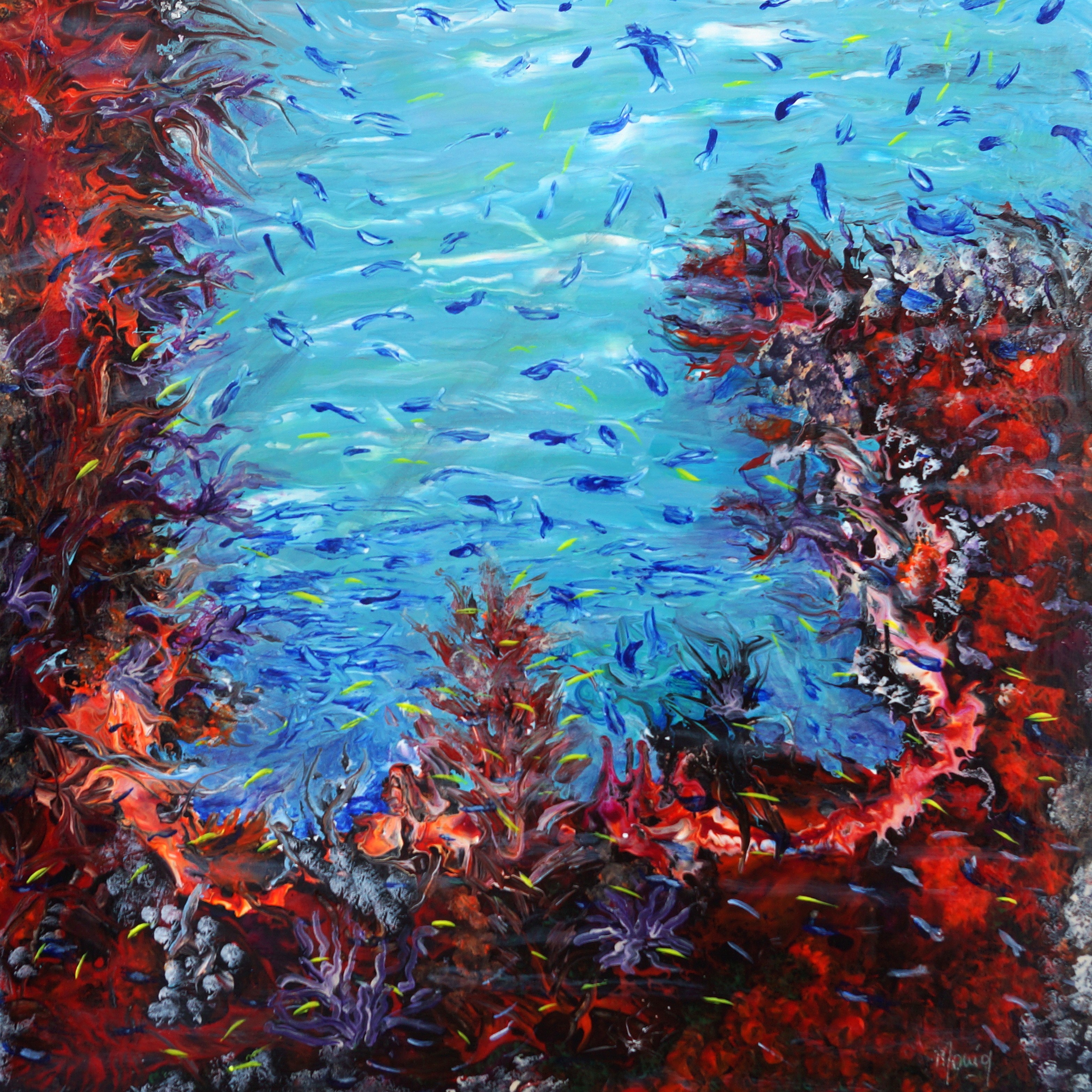 Moniq, Abondance des coraux et des poissons n°26 - série fond marin Moniq, Abondance des coraux et des poissons n°26 - série fond marin