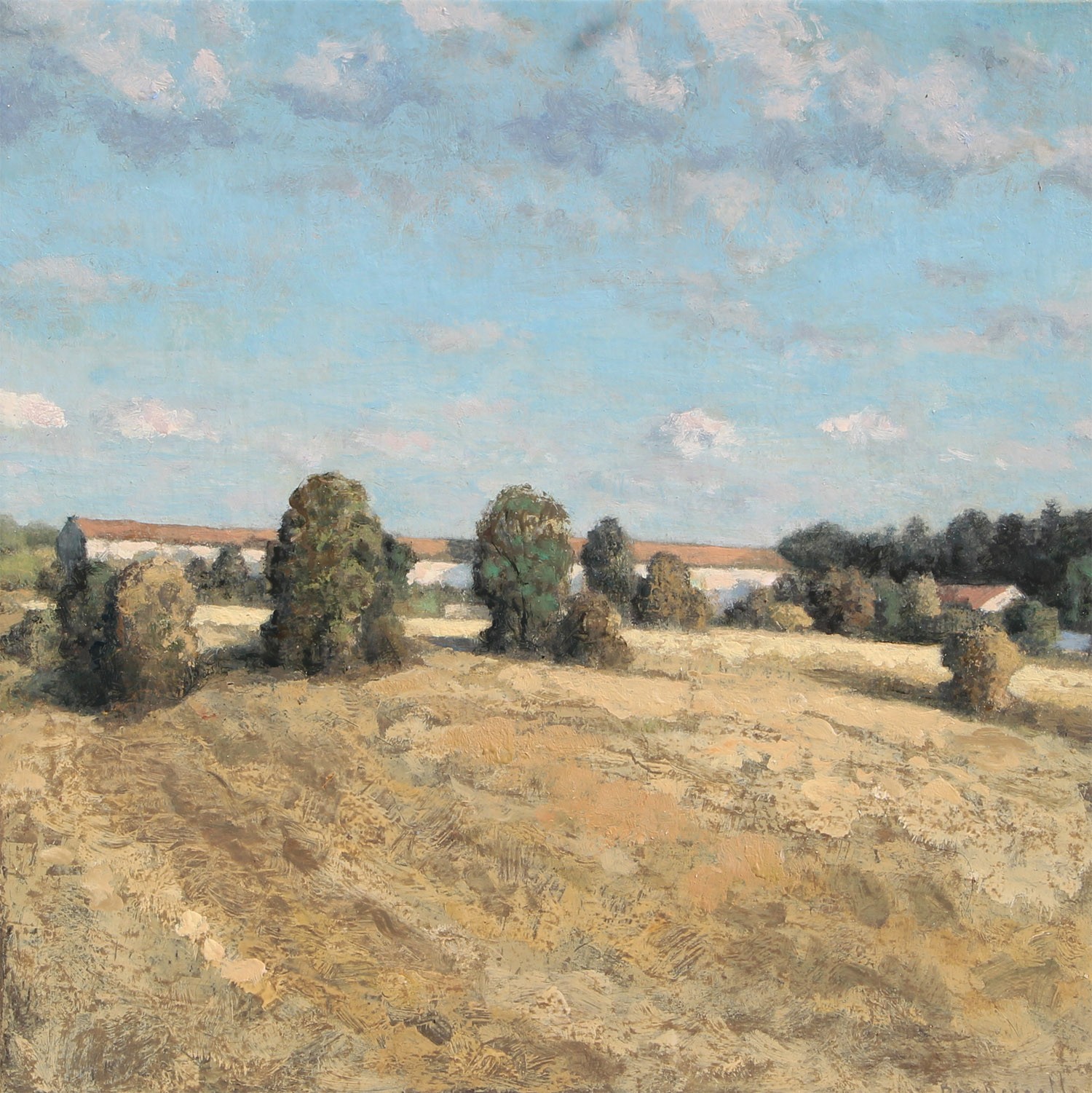 André Boubounelle, Ferme et champ à la Chapelle-Saint-Léonard, André Boubounelle, Ferme et champ à la Chapelle-Saint-Léonard,