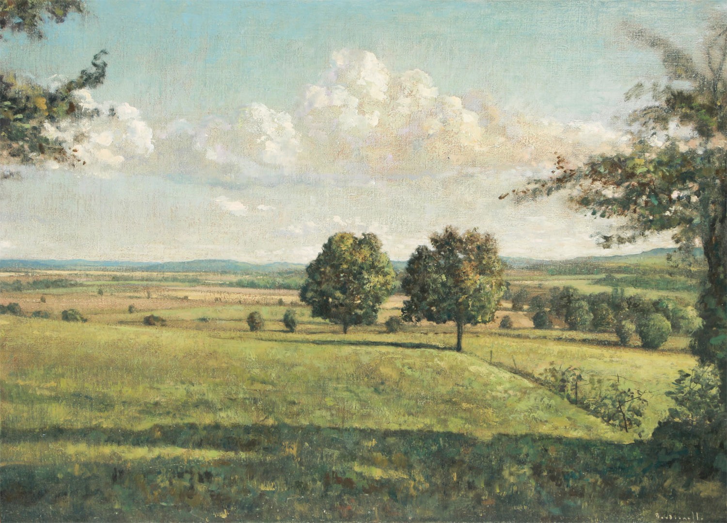 André Boubounelle, La vallée de Vézelay aux nuages blancs André Boubounelle, La vallée de Vézelay aux nuages blancs