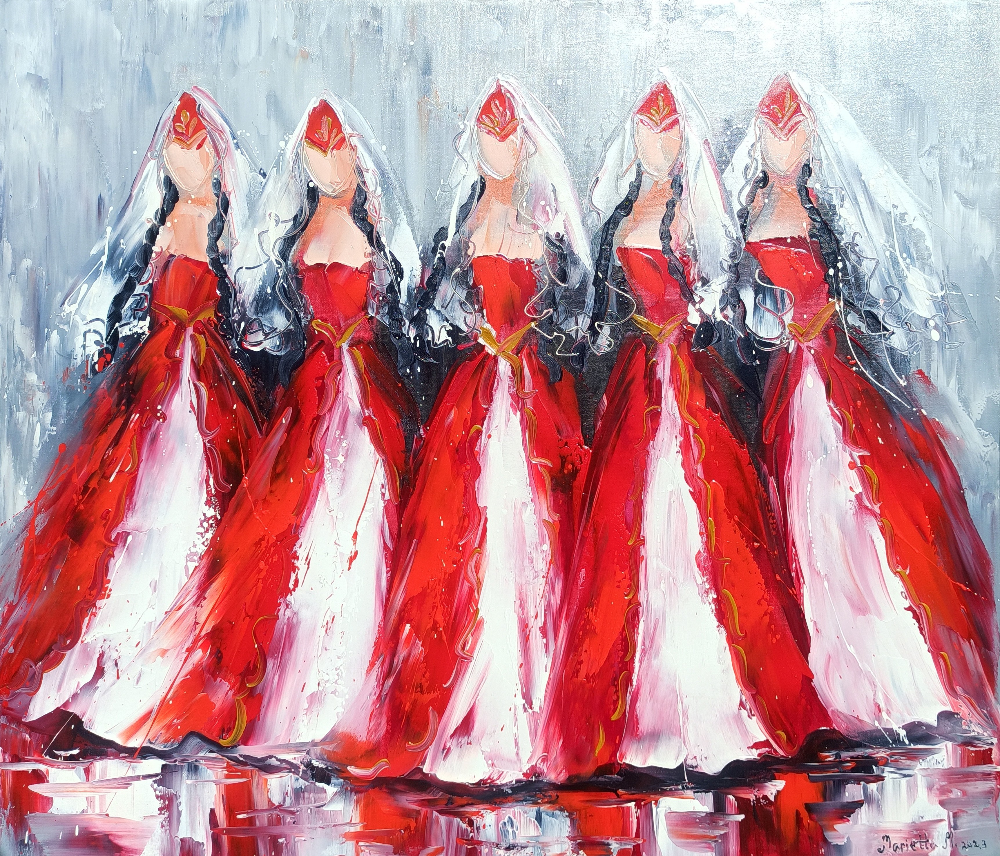 Marieta Martirosyan, Dancers in red Marieta Martirosyan, Dancers in red