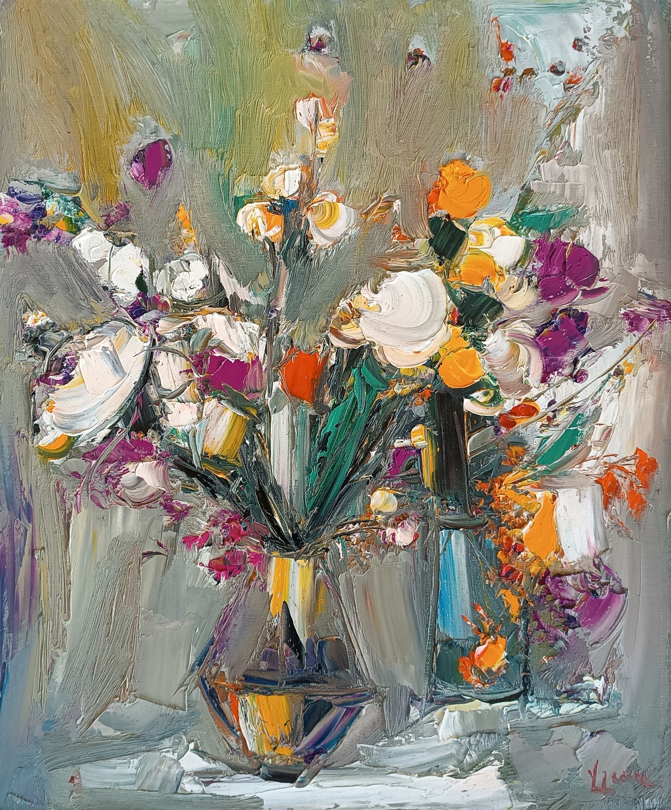 Vlas Ayvazyan, Field flowers in vase Vlas Ayvazyan, Field flowers in vase
