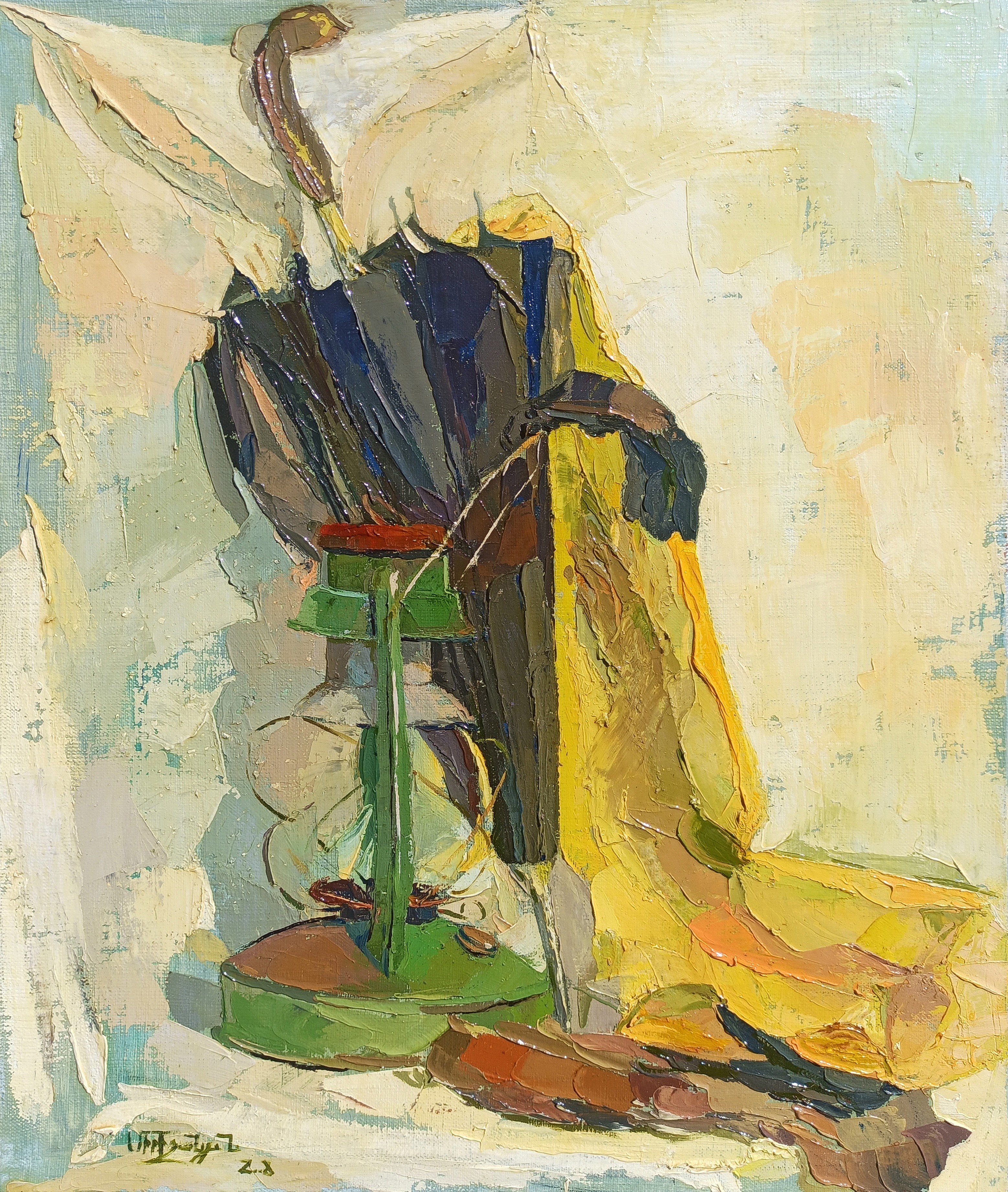 Anahit Mirijanyan, Still life with lamp and umbrella Anahit Mirijanyan, Still life with lamp and umbrella