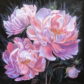Gemälde, Glimmering petals, Olga Volna