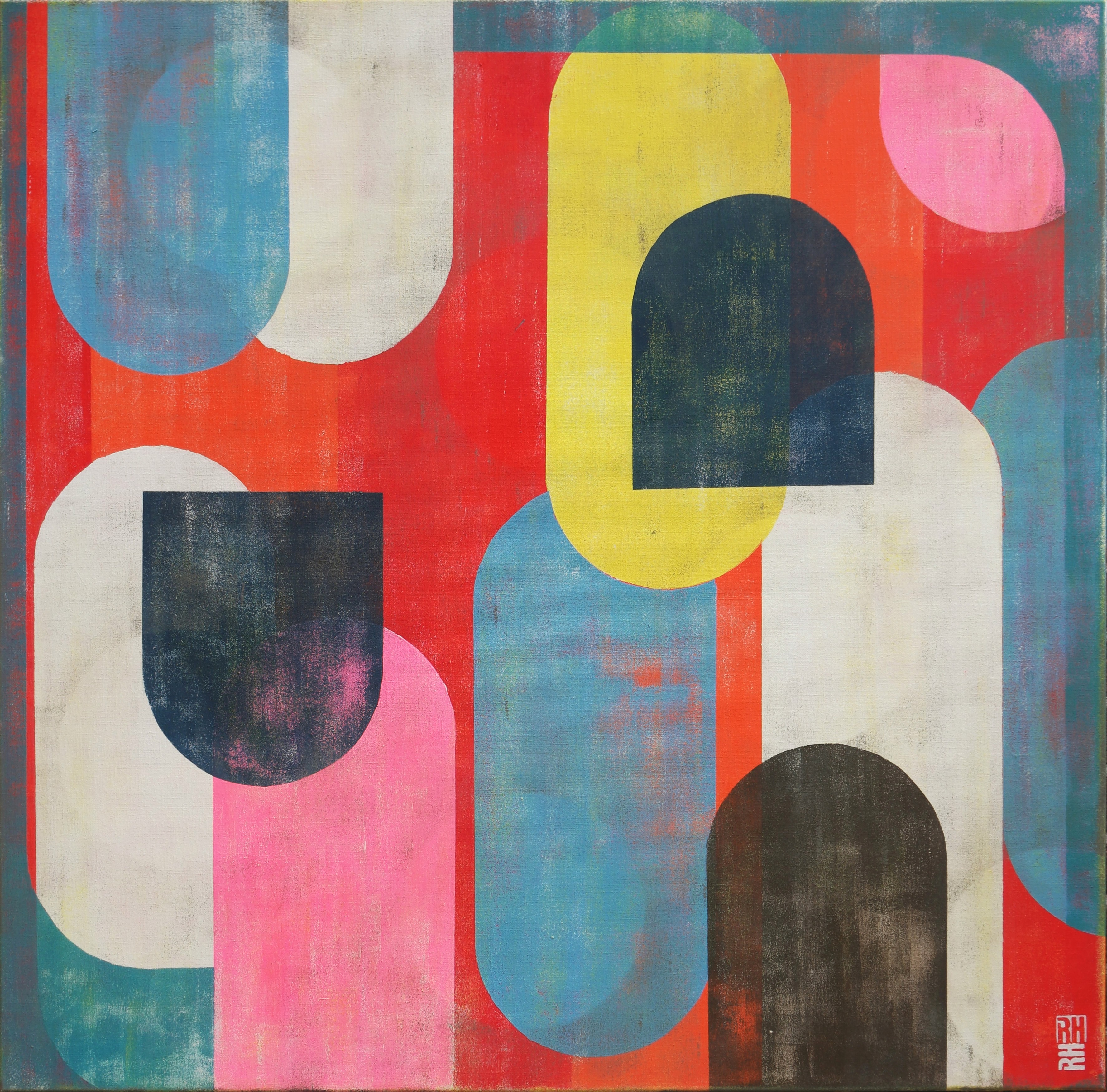 Ronald Hunter, Traffic Full Color Pink Square 100 Ronald Hunter, Traffic Full Color Pink Square 100