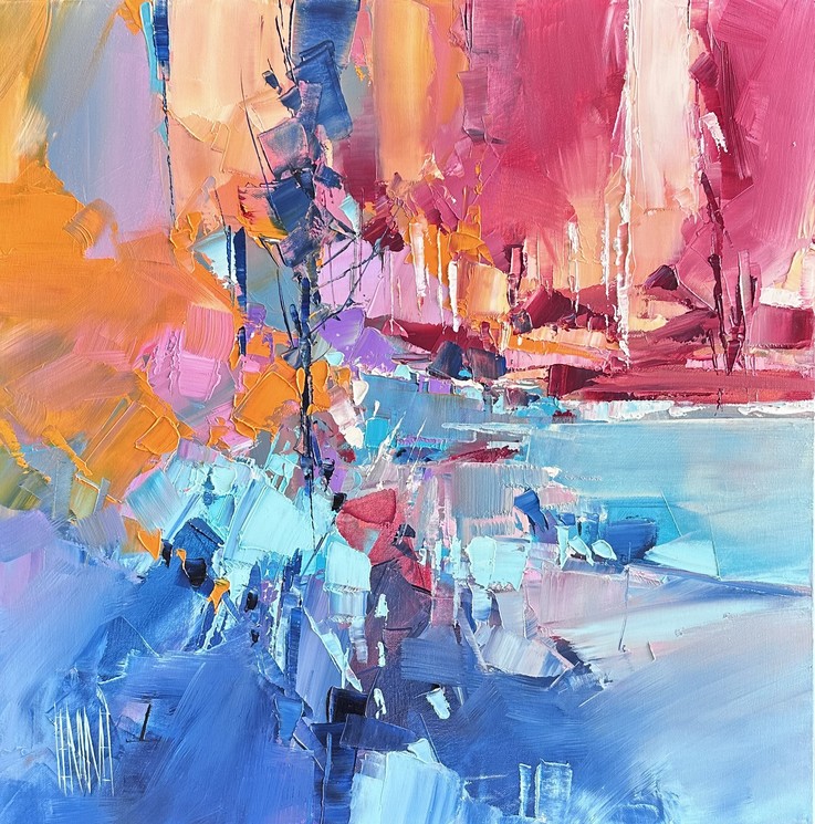 Hervé Lenouvel, De l'été à l'automne, Painting on canvas