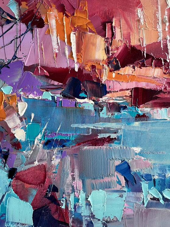 Hervé Lenouvel, De l'été à l'automne, Painting on canvas