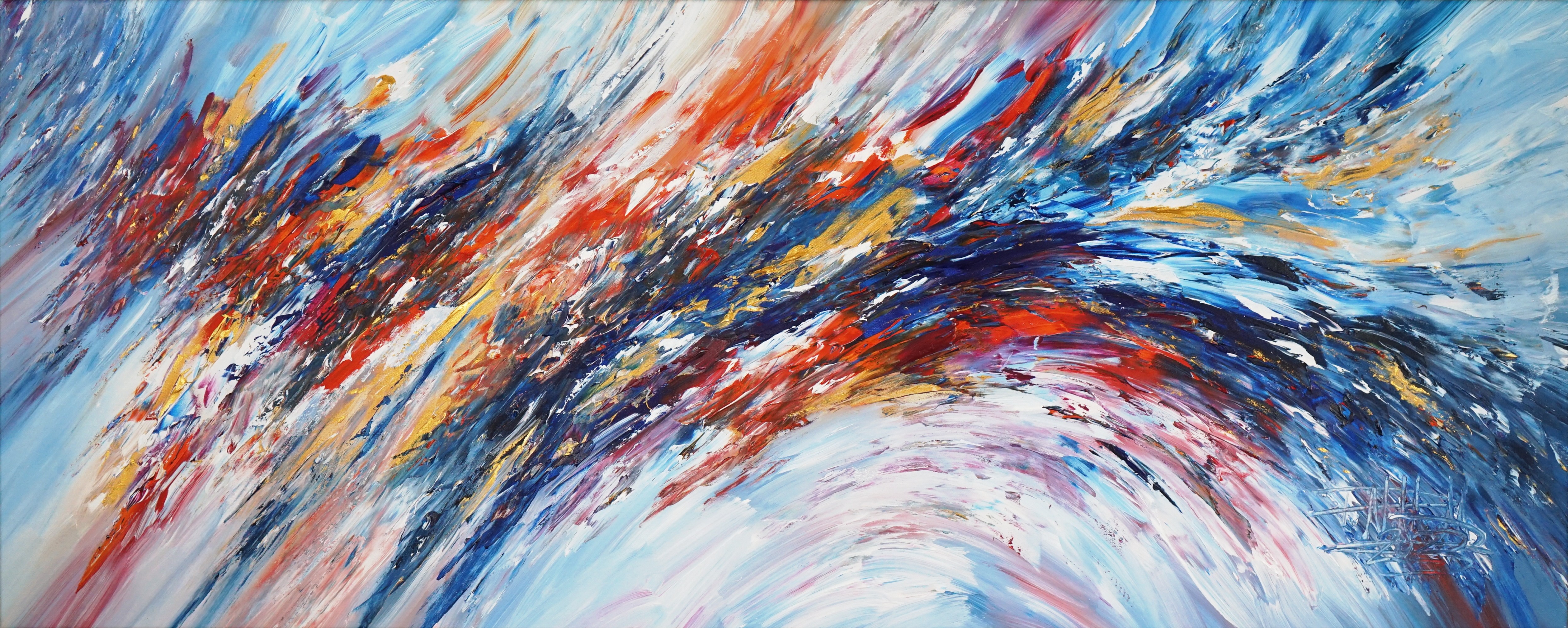 Peter Nottrott, Slim: blue magenta gold 1 Peter Nottrott, Slim: blue magenta gold 1