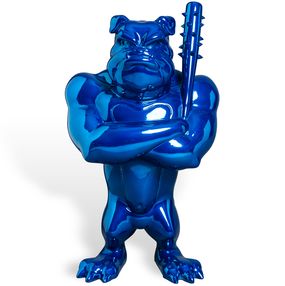 Skulpturen, Boss dog sculpture blue, Sanuj Birla
