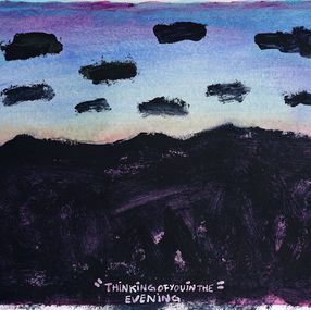 Painting, Thinking of you in the evening, Francisco Montoya Cázarez