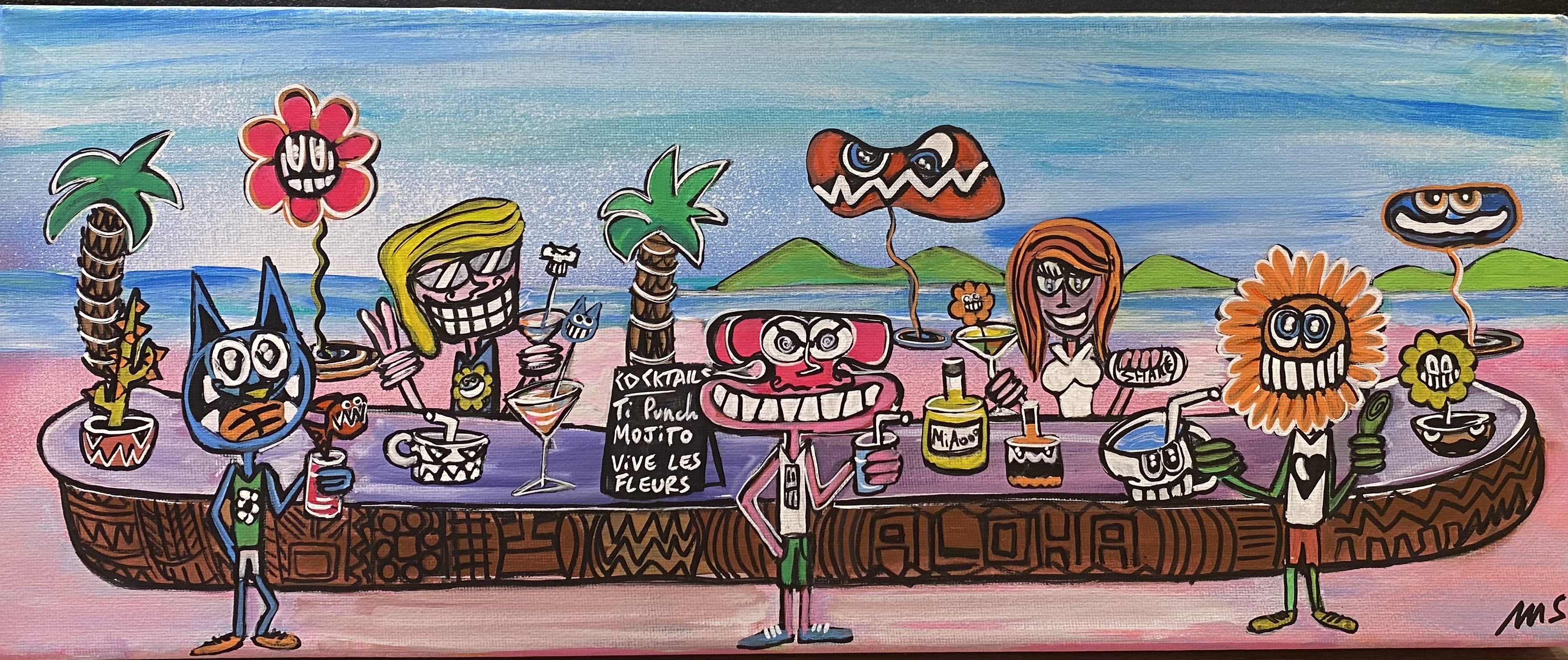 Seb Paul Michel, Vive les fleurs au bar de la playa Seb Paul Michel, Vive les fleurs au bar de la playa