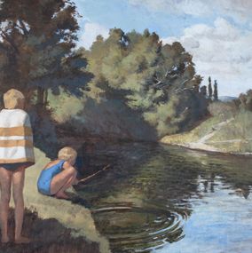 Enfants au bord de la rivière, Pierre Sojo