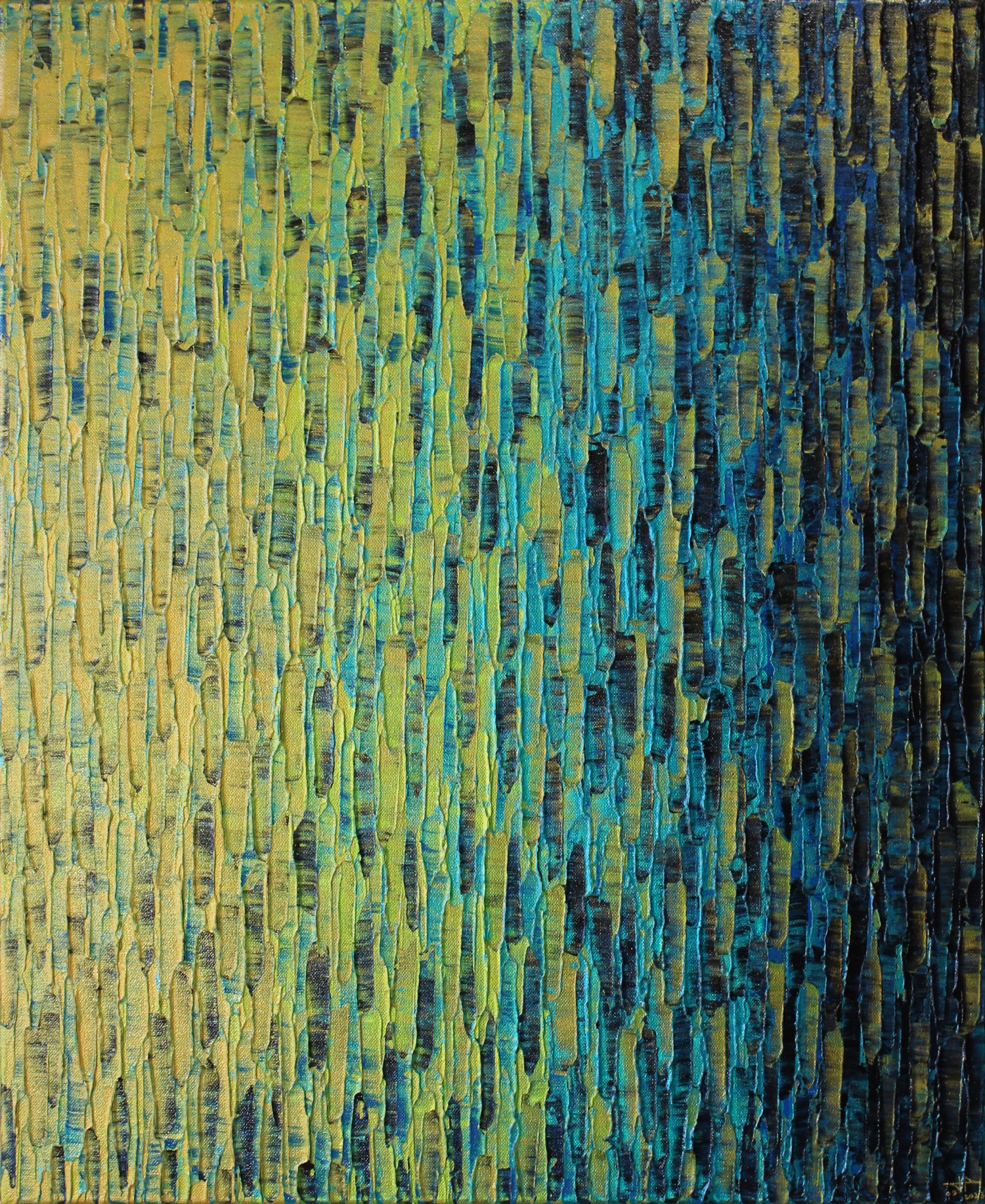 Jonathan Pradillon, Fondu couleur or vert bleu irisé Jonathan Pradillon, Fondu couleur or vert bleu irisé