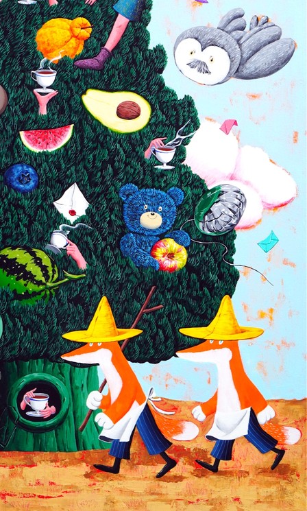Sehee Byun, Bountifull stree, Painting on canvas
