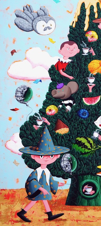 Sehee Byun, Bountifull stree, Painting on canvas