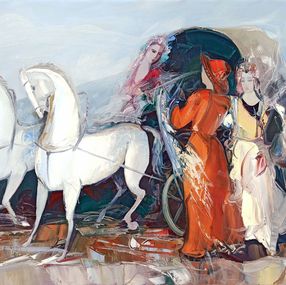 Gemälde, Princess in a carriage, Kamo Atoyan