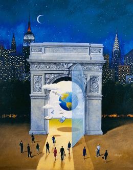 Print, Washington square, Rafal Olbinski