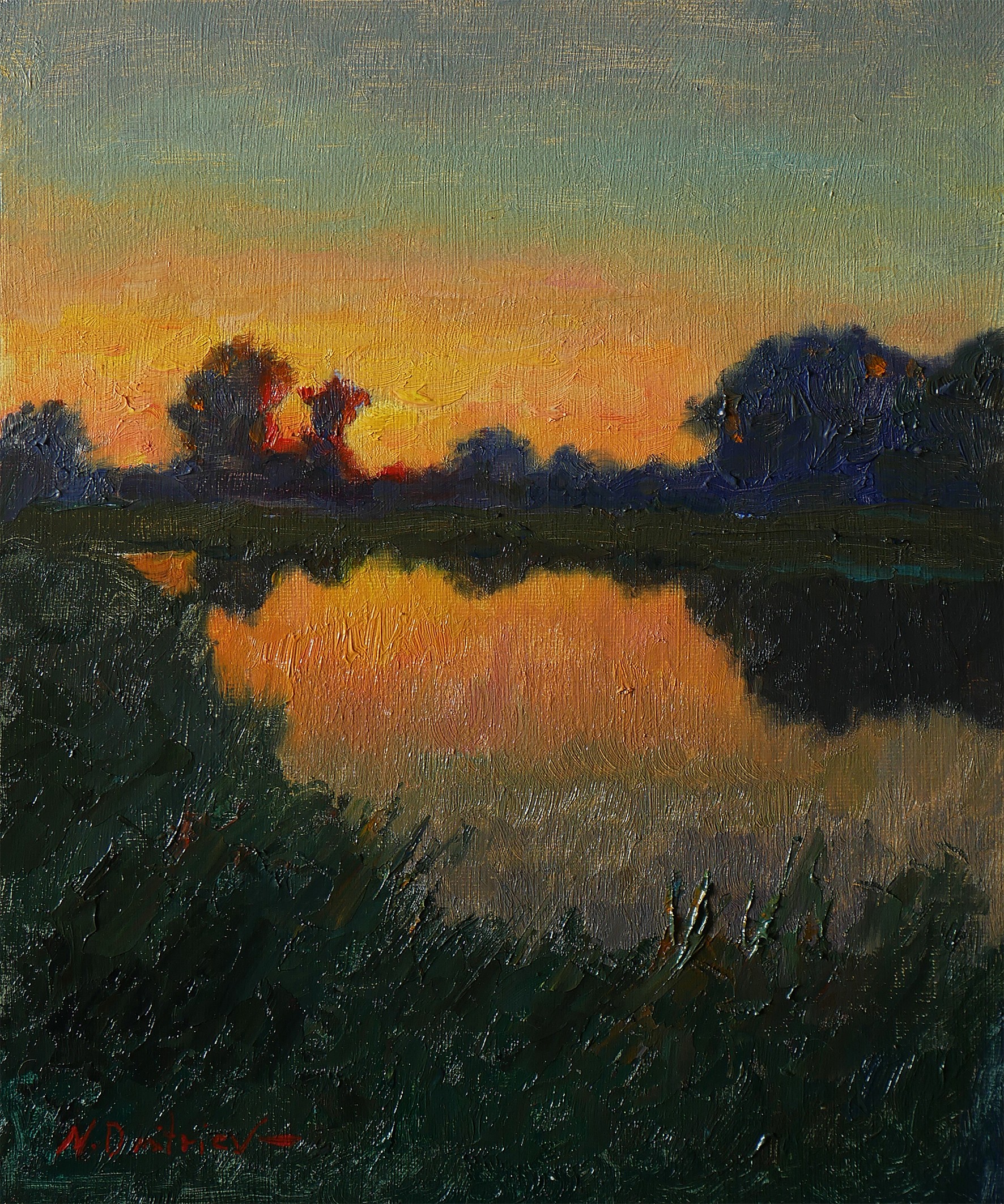 Nikolay Dmitriev, The summer sun - original sunny landscape Nikolay Dmitriev, The summer sun - original sunny landscape