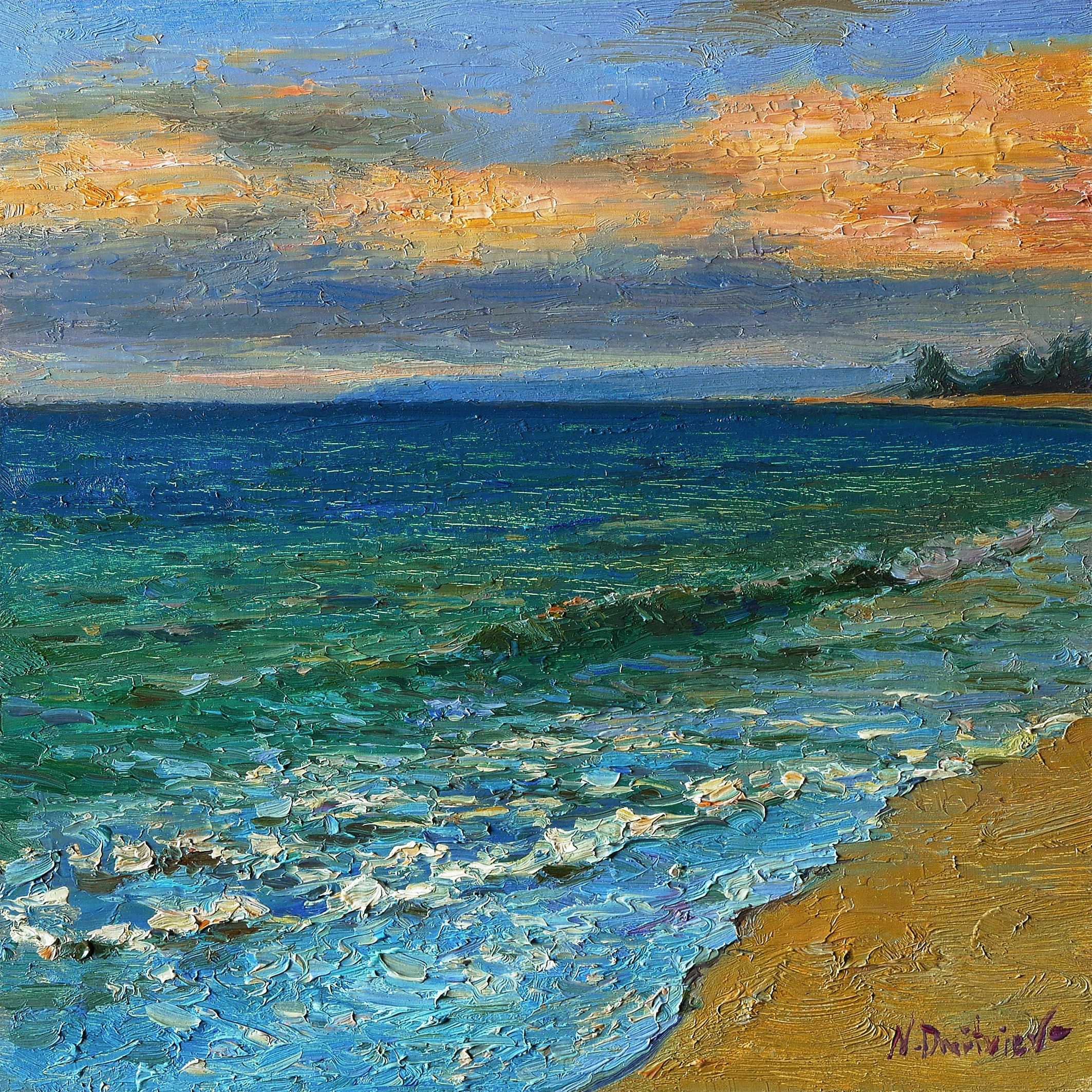Nikolay Dmitriev, The Black Sea - summer seascape painting Nikolay Dmitriev, The Black Sea - summer seascape painting