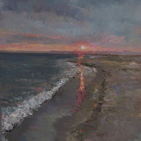Peinture, Sunset on the beach, Kamsar Ohanyan