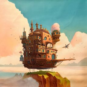 Painting, Lonely castle, Mani Mustafa
