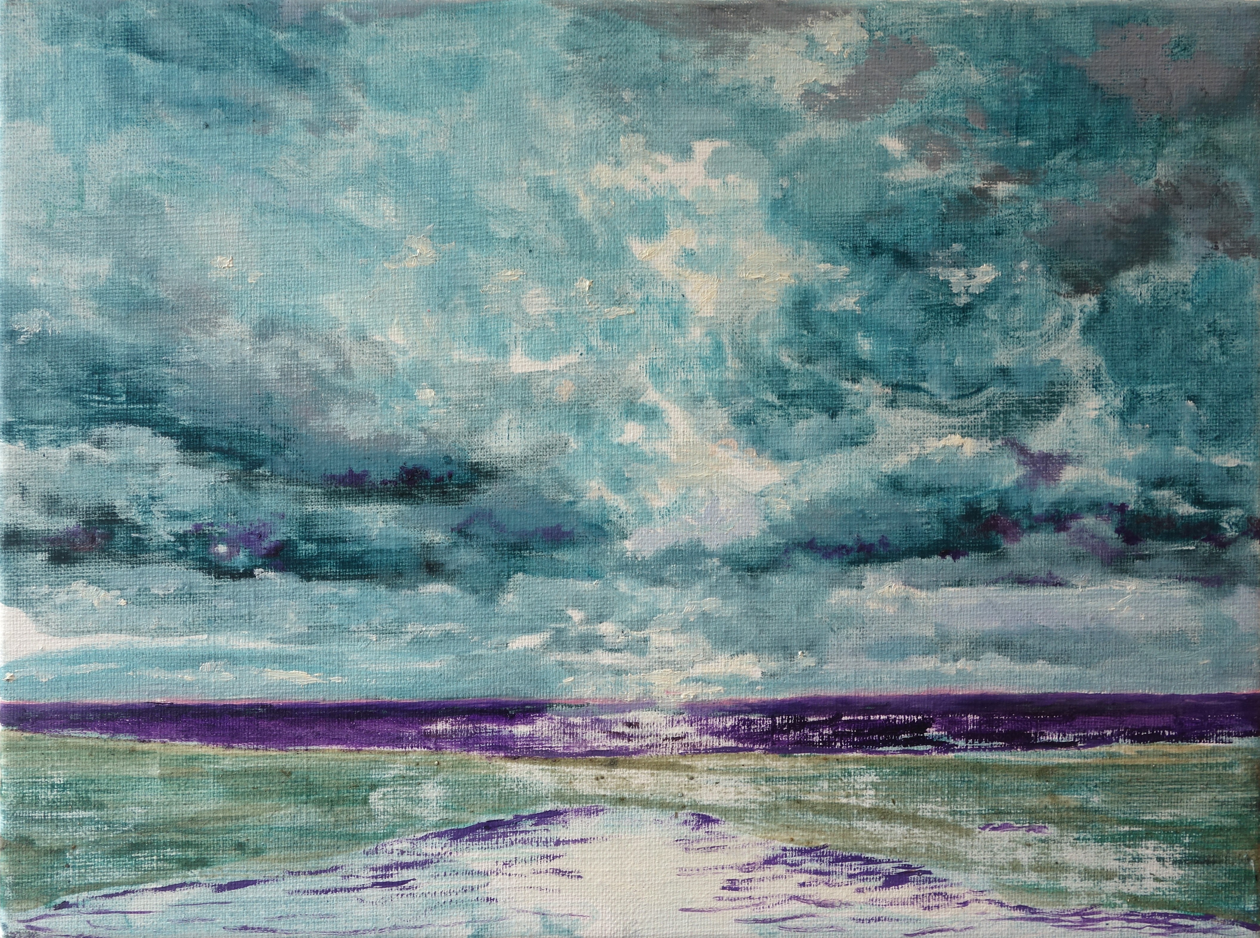 Peter de Boer, Wildclouds above purple sky Peter de Boer, Wildclouds above purple sky
