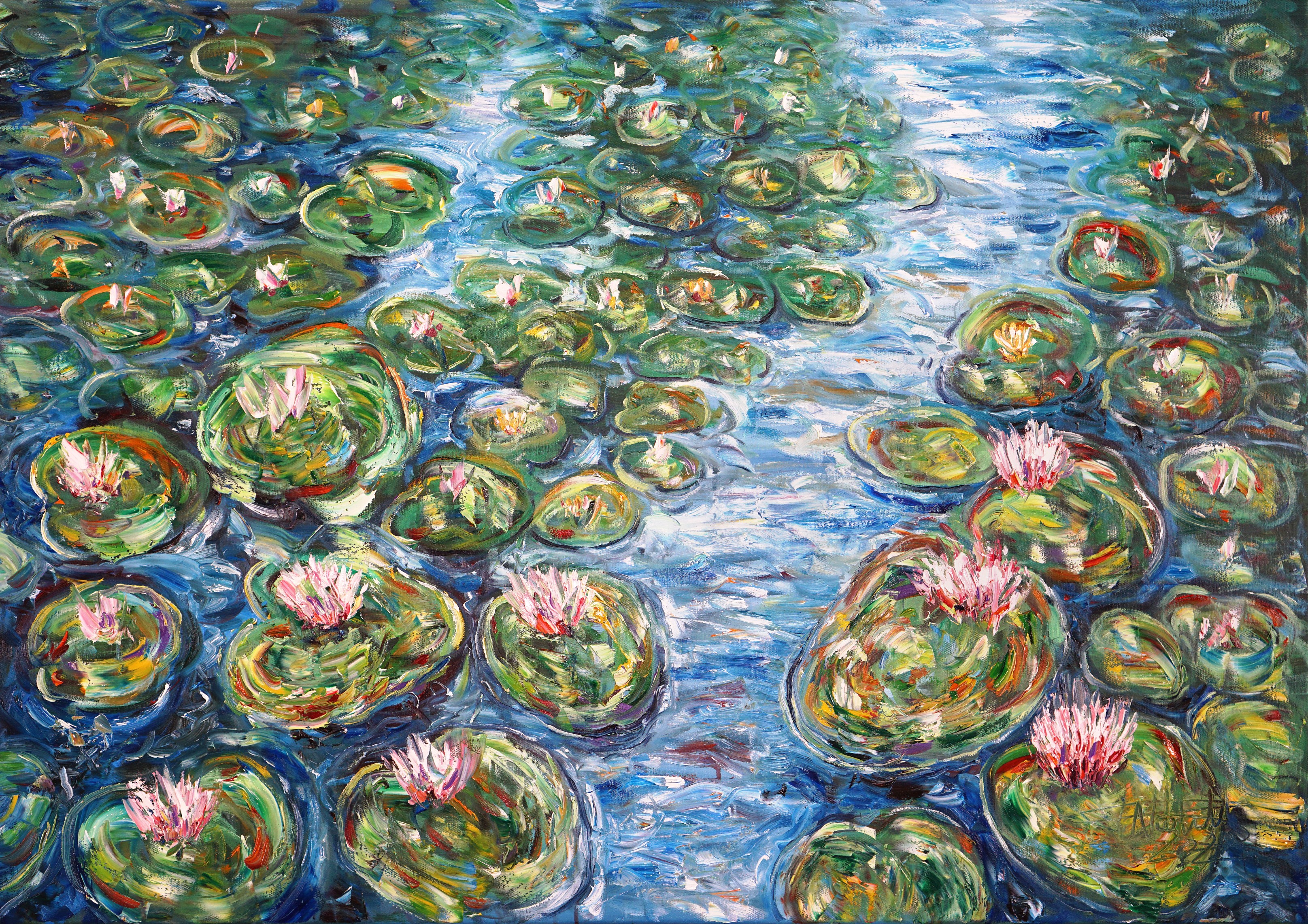 Peter Nottrott, Magical Water Lilies M 1 / Oil (1) Peter Nottrott, Magical Water Lilies M 1 / Oil (1)