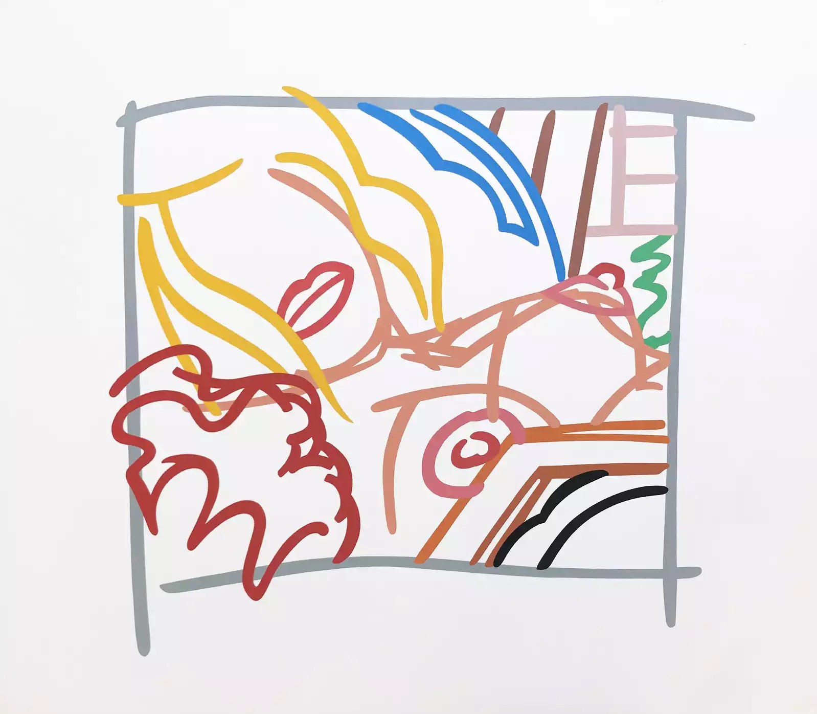 Tom Wesselmann, Bedroom blonde doodle with photo Tom Wesselmann, Bedroom blonde doodle with photo