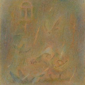 Gemälde, Old Woman Feeding Birds, Akim Levich