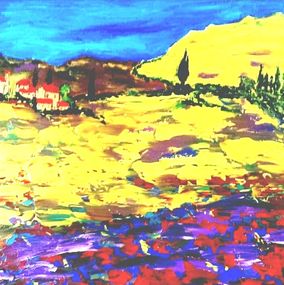 Painting, Provence lavande, Jean-Claude Giangreco