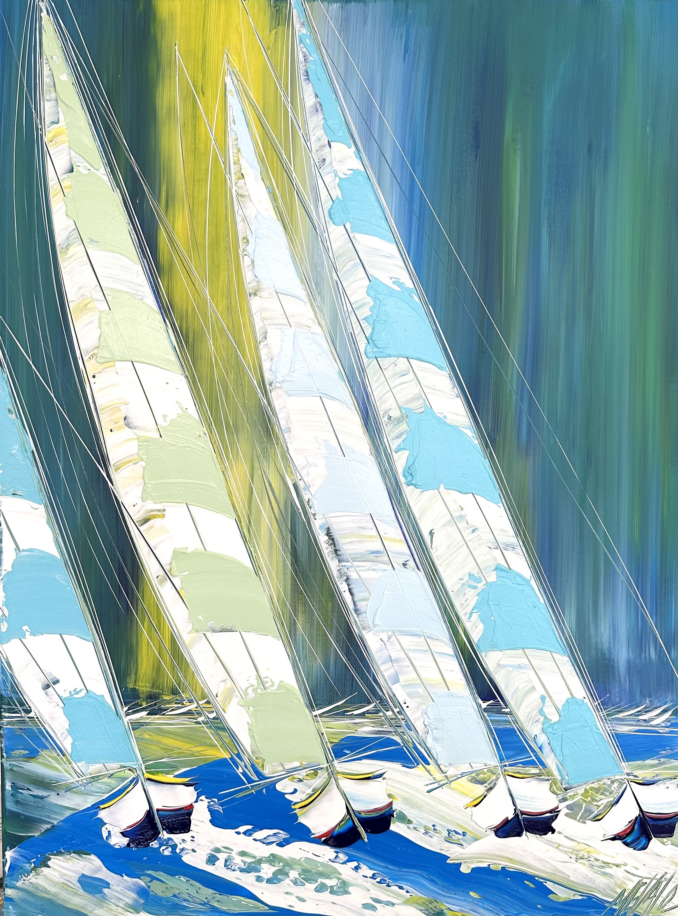 Olivier Messas, Les reflets bleus de l’océan... (Esprit voile) Olivier Messas, Les reflets bleus de l’océan... (Esprit voile)