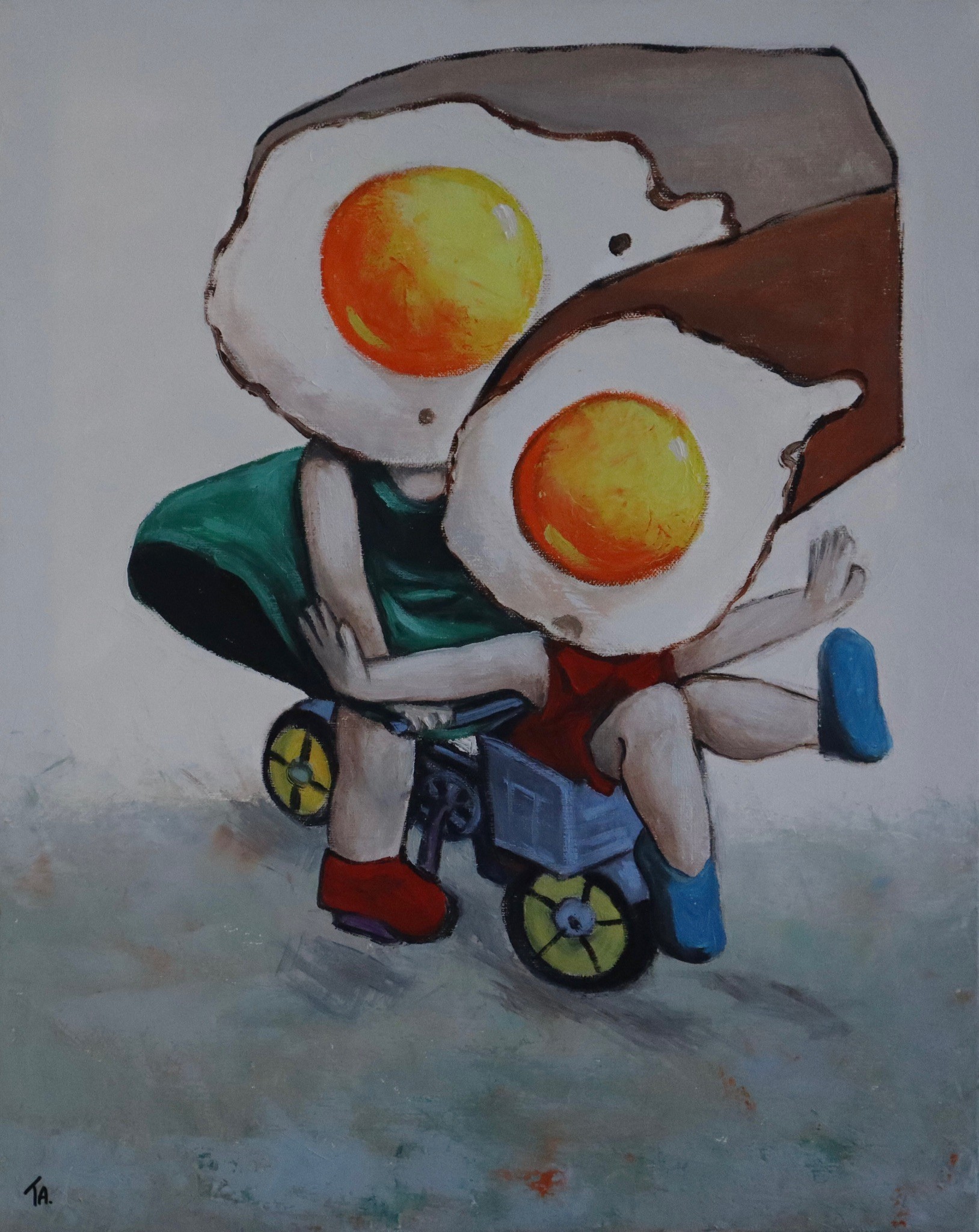 Suthamma (Ta) Byrne, Egg girls on a bike Suthamma (Ta) Byrne, Egg girls on a bike