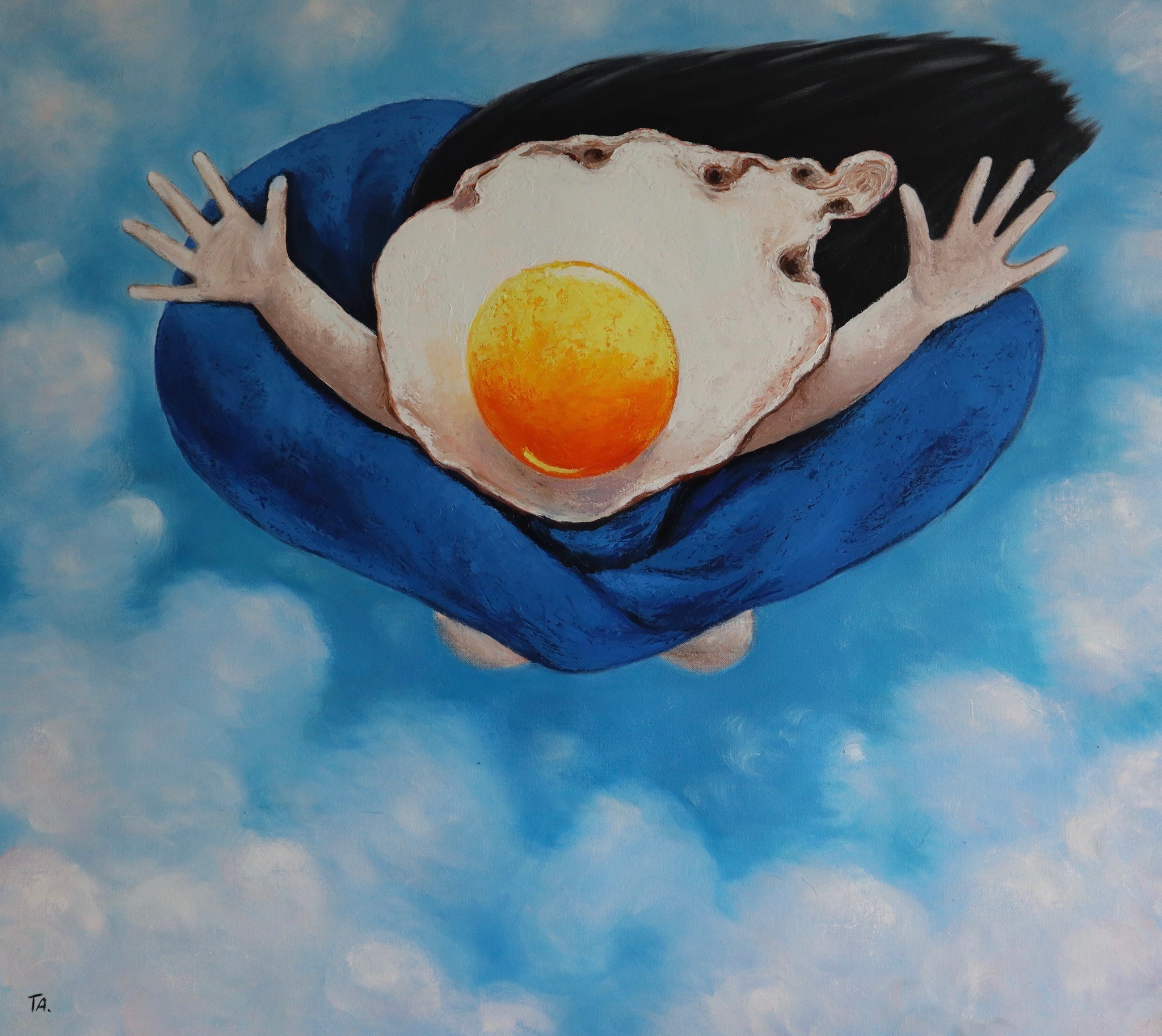 Suthamma (Ta) Byrne, Egg girl flying Suthamma (Ta) Byrne, Egg girl flying