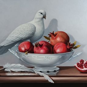 Still life with pomegrantes and dove, Tamar Nazaryan