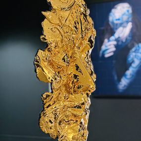 Sculpture, The face - Gold, O Gringo