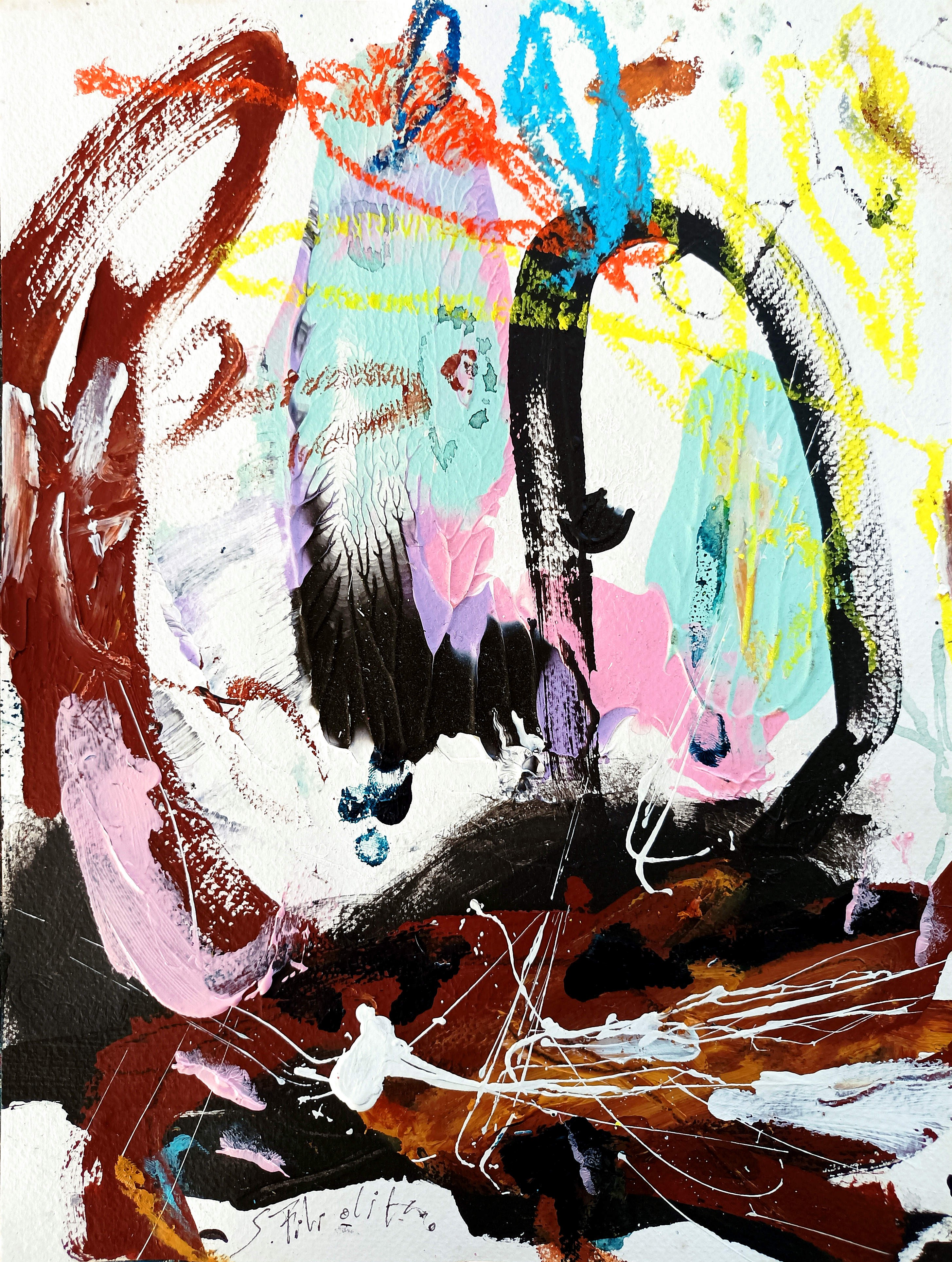 Saverio Filioli Uranio, Oil pastel abstract study Saverio Filioli Uranio, Oil pastel abstract study